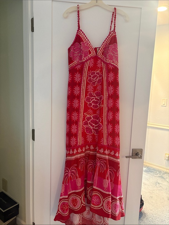 FARM Rio Dresses & Skirts - FARM Rio Red and Pink Floral Maxi Dress sz Medium